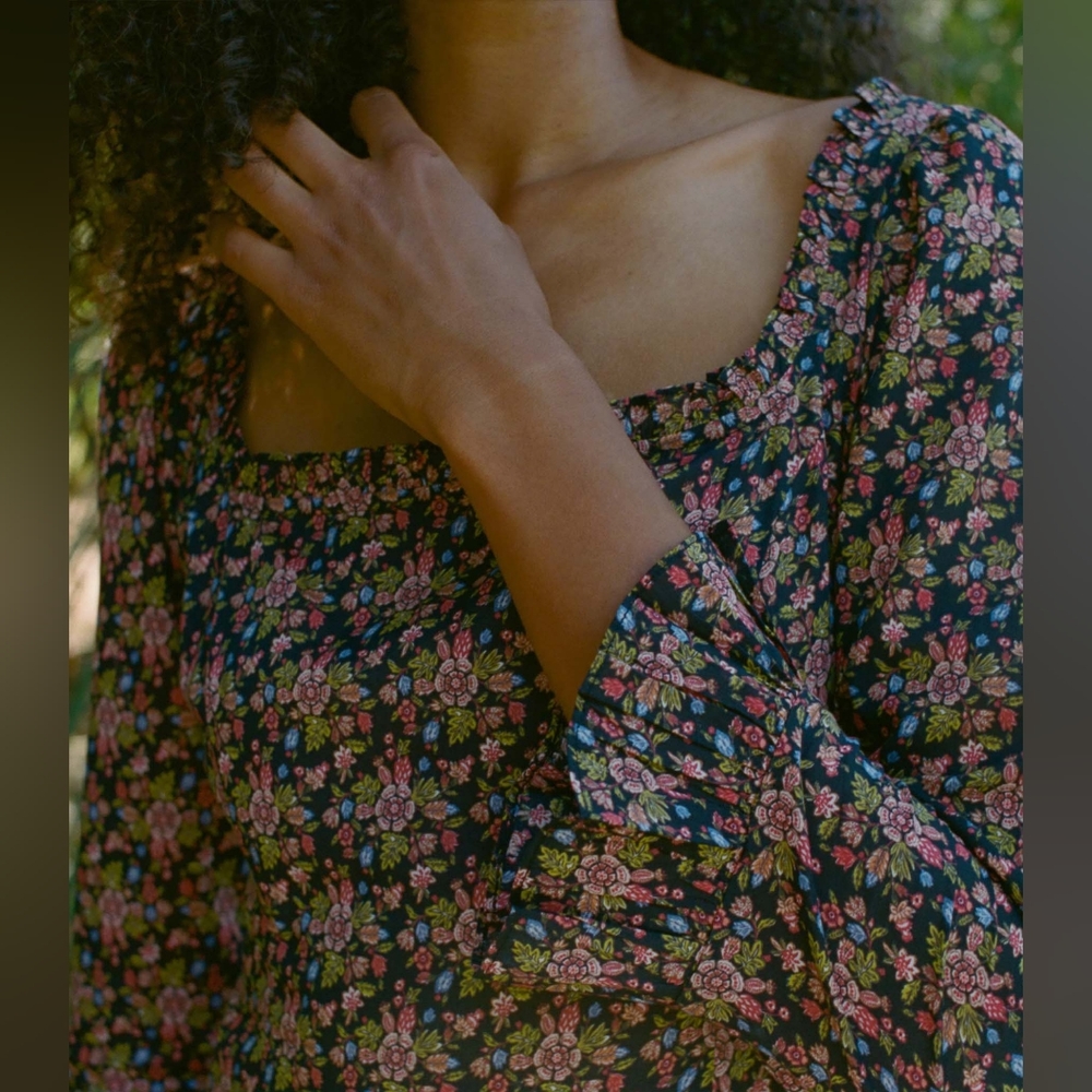 DÔEN NWT MARISA DRESS - NOIR FOREST FLORAL size medium - Picture 3 of 11